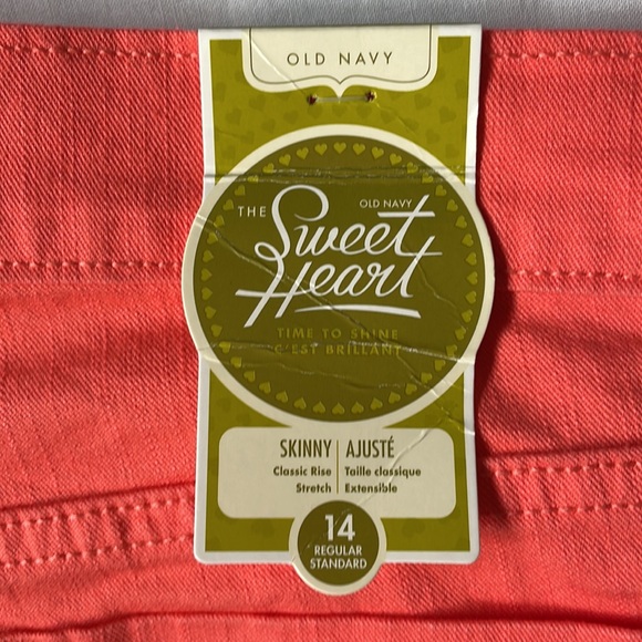 Old Navy sweetheart skinny classic rise pink size 14 pants - Picture 2 of 7